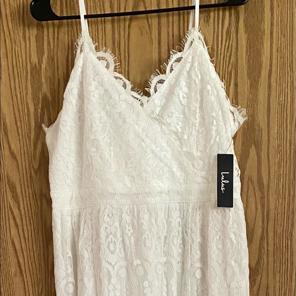 Lulus White Lace Maxi Dress, XL, NWT